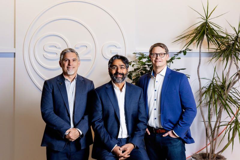 Chuck Templeton (left), Sanjeev Krishnan (middle), and Aaron Rudberg (right), managing partners of S2G Investments. S2G is dedicated to addressing the “missing middle,” the financing gap between early-stage venture and infrastructure-scale capital for established businesses ready for market expansion.