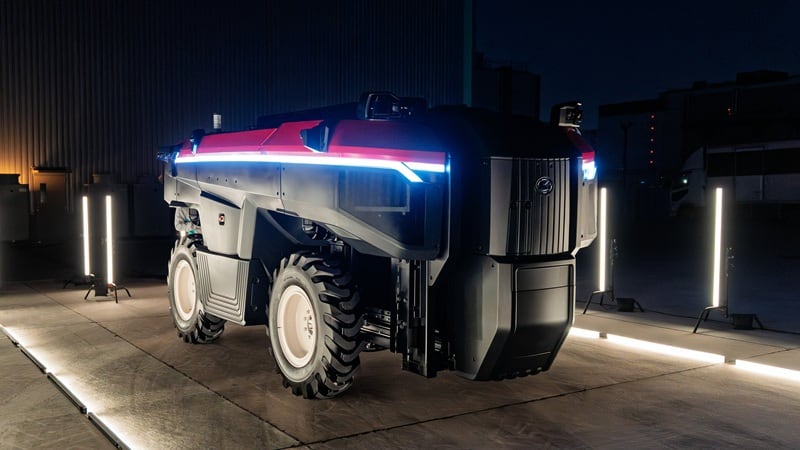 Kubota's transformers on display at the Consumer Electronics Show