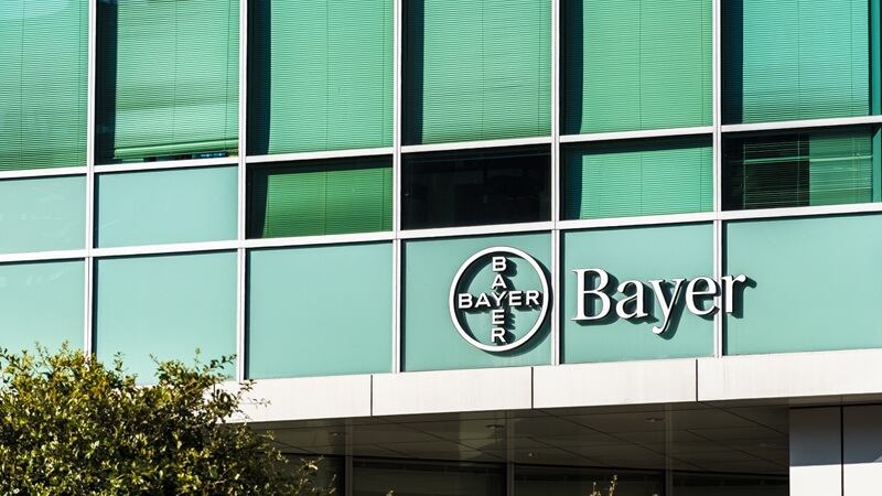 A sign for Bayer