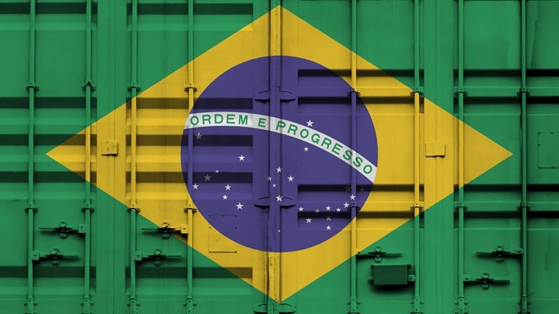 A cargo container from Brazil