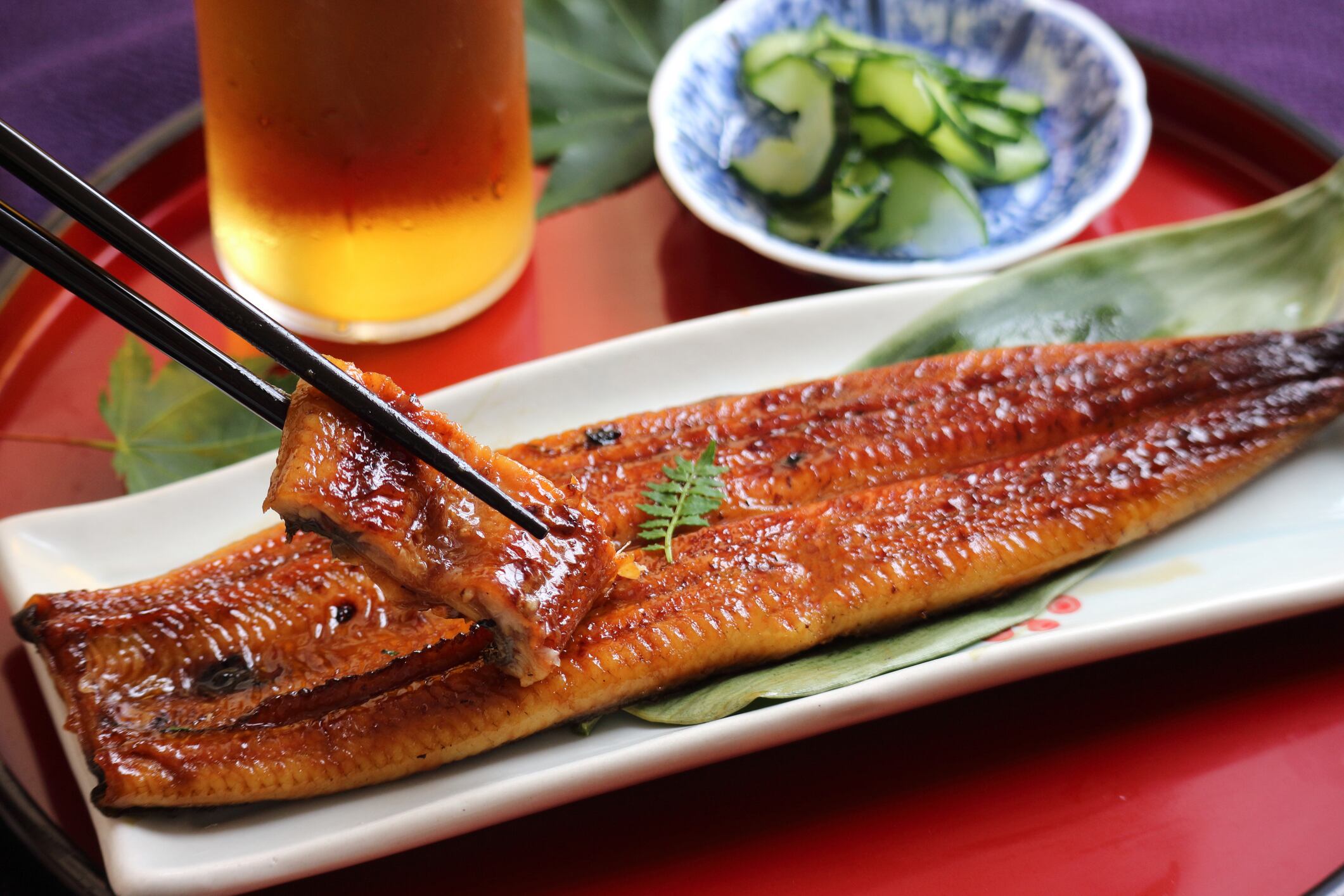Eel grilled.