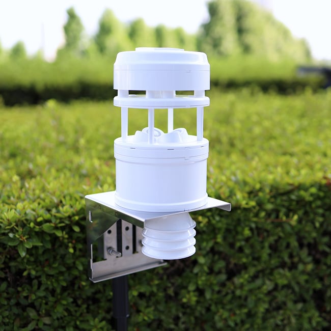 Omron’s weather sensor uses uses low-power, long-range network protocol to transmit data to farmers in real-time.