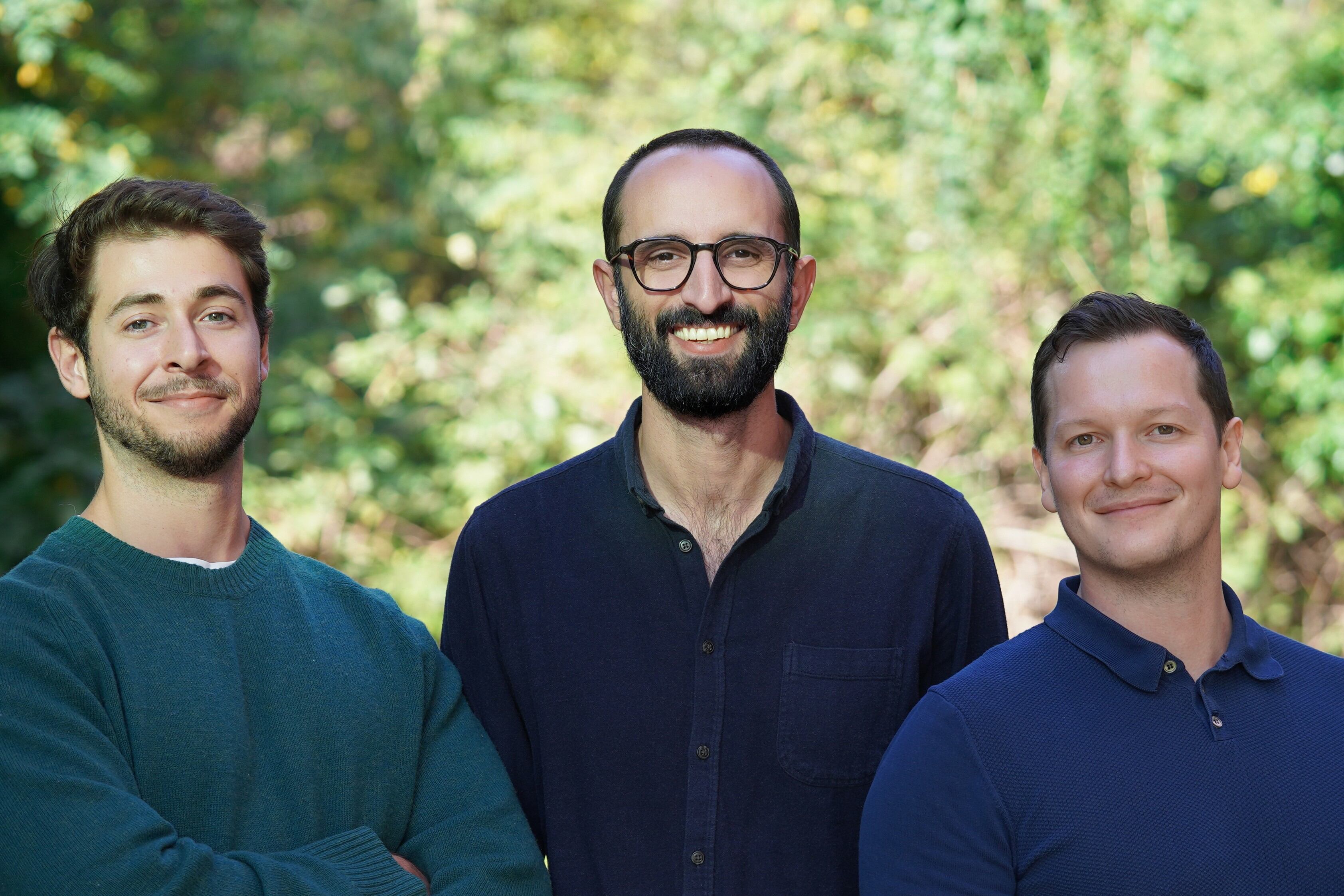 From left to right: Federico Guelpa, Giorgio Rocca and Andrew Hammond, three of the co-founders of Biocentis
