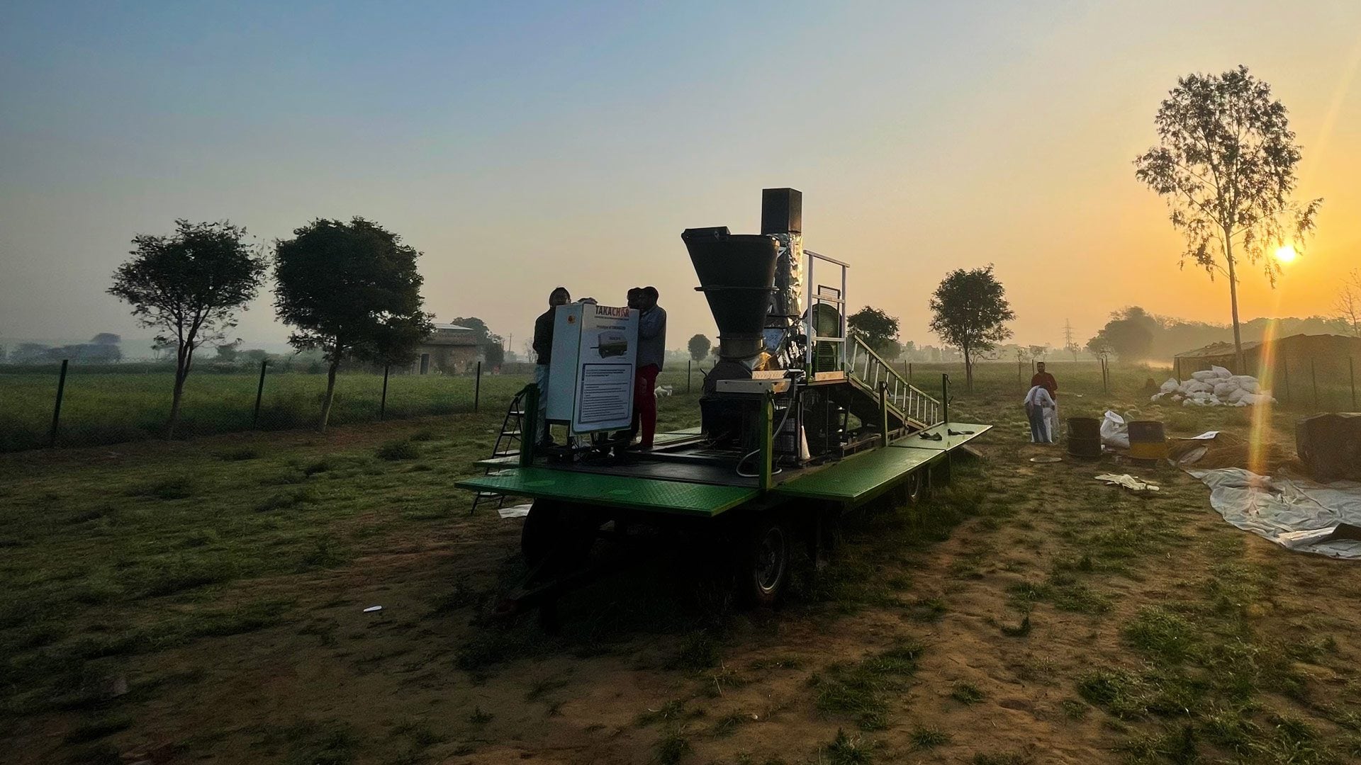 Agriculture machine in the field