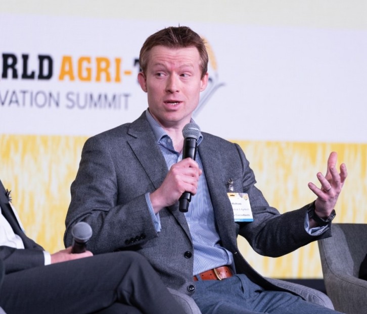 Niall Mottram head of industrial and agri-tech at Cambridge Consultants, speaking at the World Agri-Tech Innovation Summit